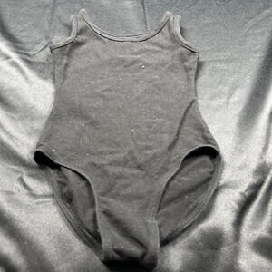 Danskin Now GIRLS black tank sleeve leotard. Size 6y